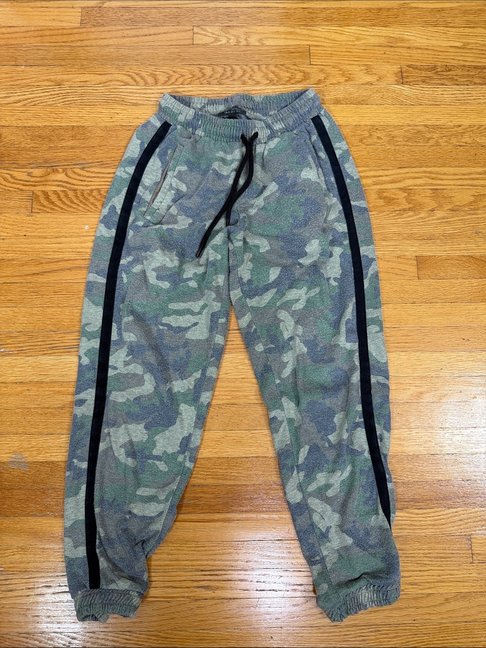 Topshop Green Camo Drawstring Joggers